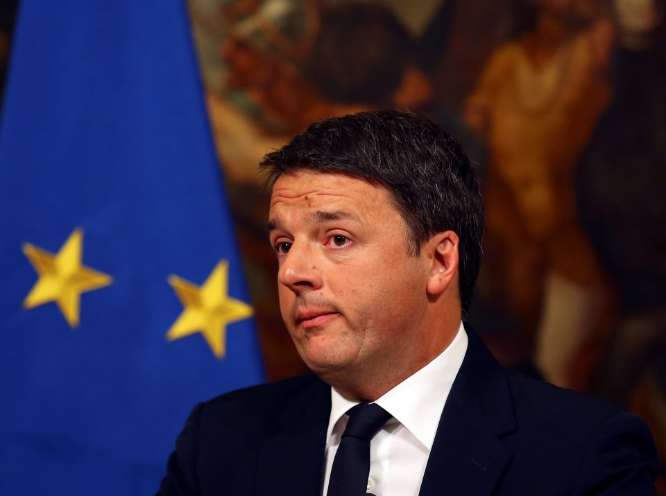 Italian Prime Minister Matteo Renzi looks on during a media conference after a referendum on constitutional reform at Chigi palace in Rome